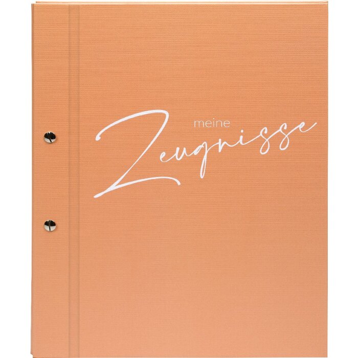 Mappa per certificati Goldbuch "Schwungvoll pfirsich" 24x31 cm con 12 custodie trasparenti