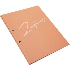 Mappa per certificati Goldbuch "Schwungvoll pfirsich" 24x31 cm con 12 custodie trasparenti