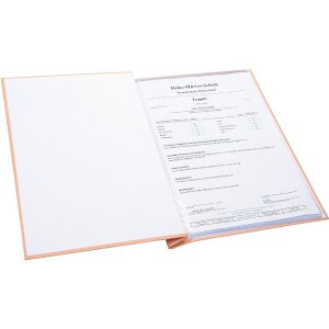 Mappa per certificati Goldbuch "Schwungvoll pfirsich" 24x31 cm con 12 custodie trasparenti