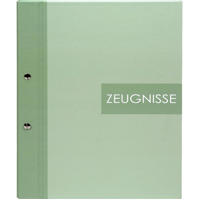 Mappa per certificati Goldbuch Zweiklang matcha 24x31 cm con 12 custodie trasparenti