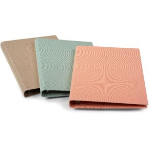 Quaderno a anelli Goldbuch A4 Summertime arancio 26x32 cm con rivestimento in lino Made in Germany