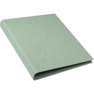 Blocco a anelli Goldbuch A4 Summertime verde sage 26x32 cm lino 4 anelli fermagli