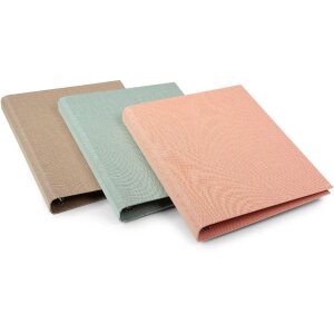 Blocco a anelli Goldbuch A4 Summertime verde sage 26x32 cm lino 4 anelli fermagli