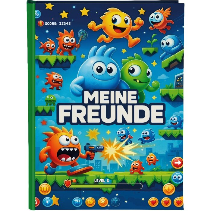 Libro amicizia Goldbuch Level Up! 15x21 cm DIN A5 88 pagine stampa artistica