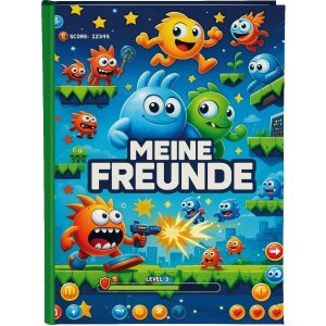 Libro amicizia Goldbuch Level Up! 15x21 cm DIN A5 88 pagine stampa artistica