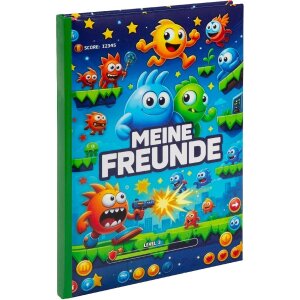 Libro amicizia Goldbuch Level Up! 15x21 cm DIN A5 88 pagine stampa artistica