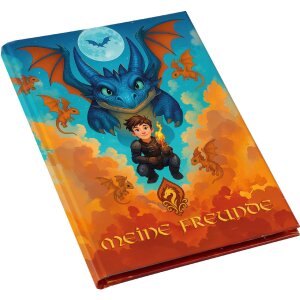 Libro amici Drachenfreund Goldbuch 15x21 cm, DIN A5, 88 pagine illustrate