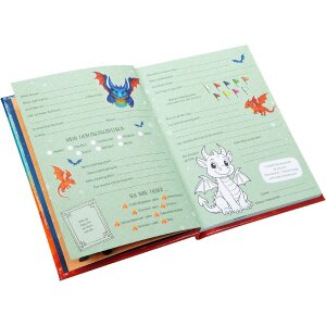Libro amici Drachenfreund Goldbuch 15x21 cm, DIN A5, 88 pagine illustrate