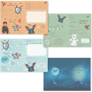 Libro amici Drachenfreund Goldbuch 15x21 cm, DIN A5, 88 pagine illustrate