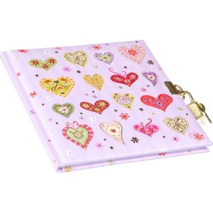 Diario Goldbuch Sweet Beat 16,5x16,5 cm, 96 pagine, finitura oro, lucchetto