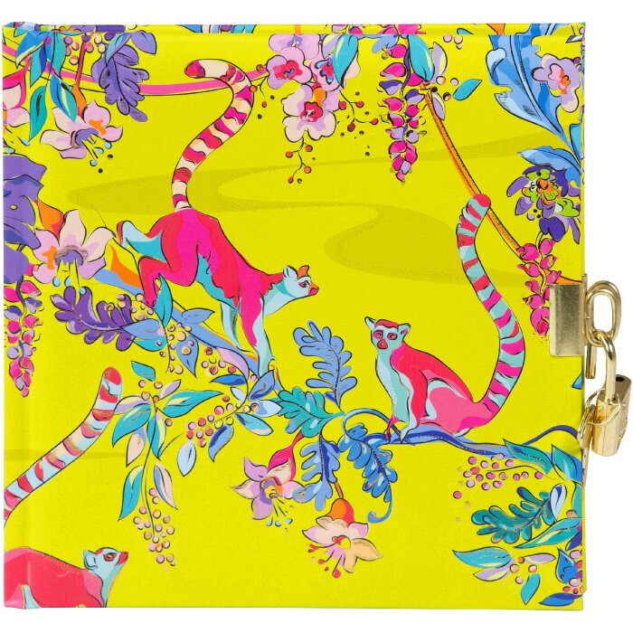 Taccuino Goldbuch Wild Life Lemuri 16,5 x 16,5 cm Oro o Argento