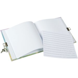 Taccuino Goldbuch Wiesenglück 16,5 x 16,5 cm bianco con serratura di sicurezza