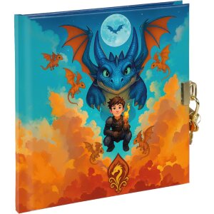 Taccuino Goldbuch Drachenfreund 16x16 cm, bianco, con...