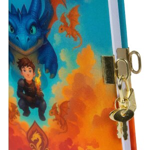 Taccuino Goldbuch Drachenfreund 16x16 cm, bianco, con chiusura