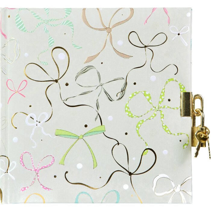 Taccuino Goldbuch Ribboné mint 16,5 x 16,5 cm con stampaggio dorato e chiusura in oro o argento