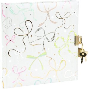 Taccuino Goldbuch Ribboné mint 16,5 x 16,5 cm con stampaggio dorato e chiusura in oro o argento