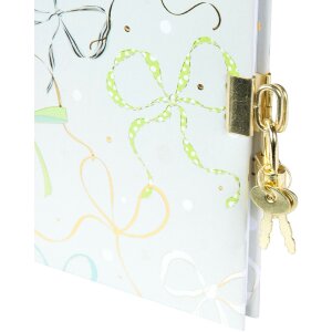 Taccuino Goldbuch Ribboné mint 16,5 x 16,5 cm con stampaggio dorato e chiusura in oro o argento