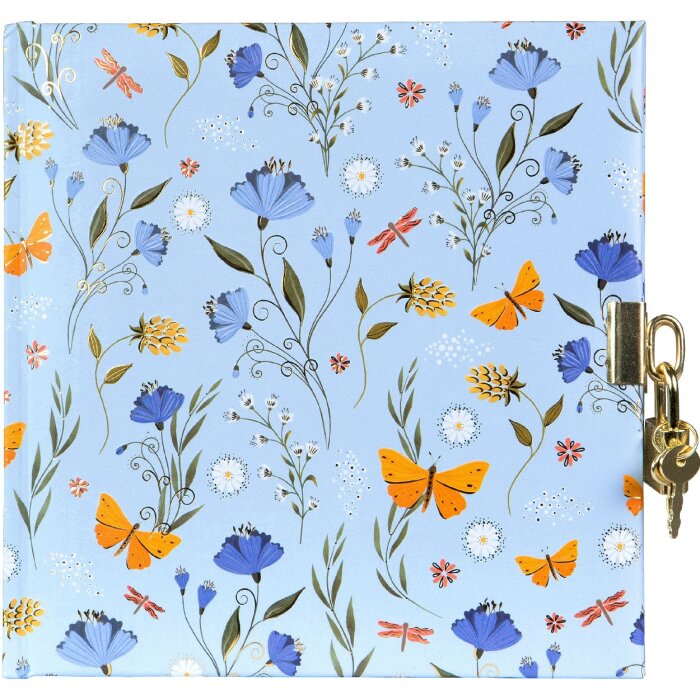 Diario Secret Garden Blue Goldbuch 16,5 x 16,5 cm, 96 pagine, marcatura dorata