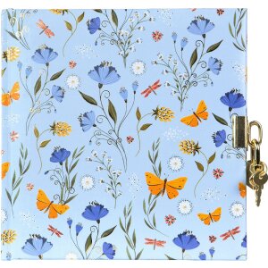 Diario Secret Garden Blue Goldbuch 16,5 x 16,5 cm, 96 pagine, marcatura dorata