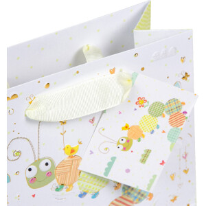 Borsa regalo Goldbuch Little Loop 18x8 cm con stampaggio oro su cartone stampato