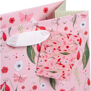 Tasca regalo Goldbuch Secret Garden rosa 30x21 cm