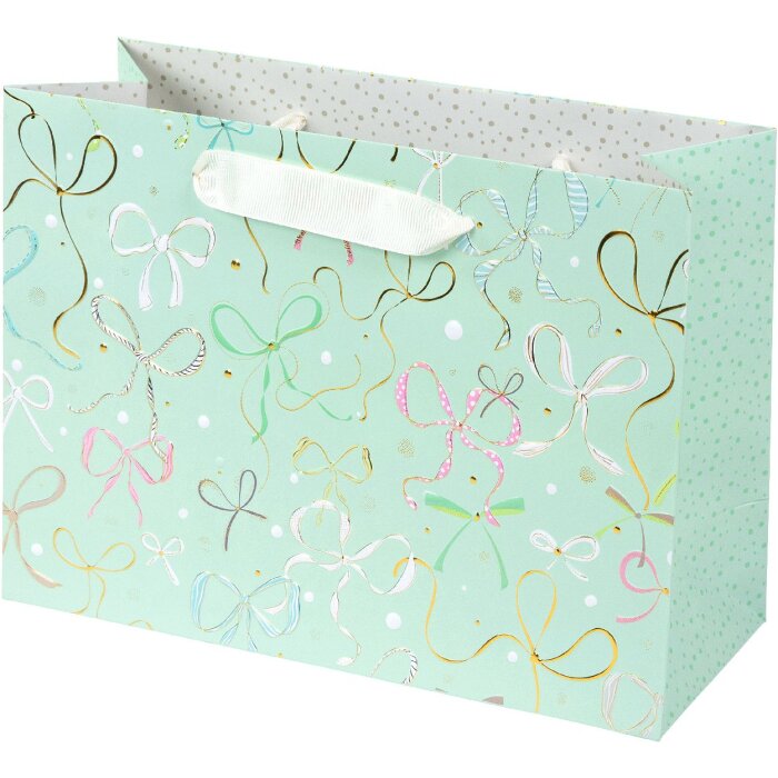 Tasca regalo Goldbuch Ribboné verde menta 18x10 cm