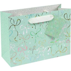 Tasca regalo Goldbuch Ribboné verde menta 18x10 cm