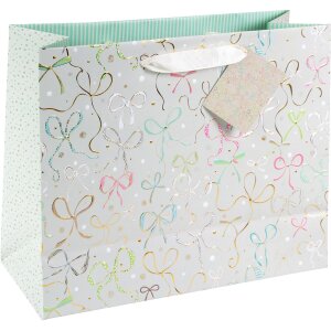 Borsa regalo Goldbuch Ribboné taupe 27x13 cm