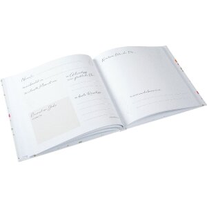 Libro degli ospiti Goldbuch Floral Embrace 24x22 cm, piegatura dorata, senza pergamena