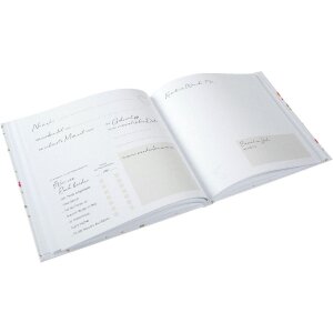 Libro degli ospiti Goldbuch Floral Embrace 24x22 cm, piegatura dorata, senza pergamena