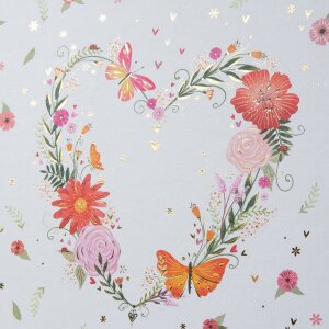 Libro degli ospiti Goldbuch Floral Embrace 24x22 cm, piegatura dorata, senza pergamena