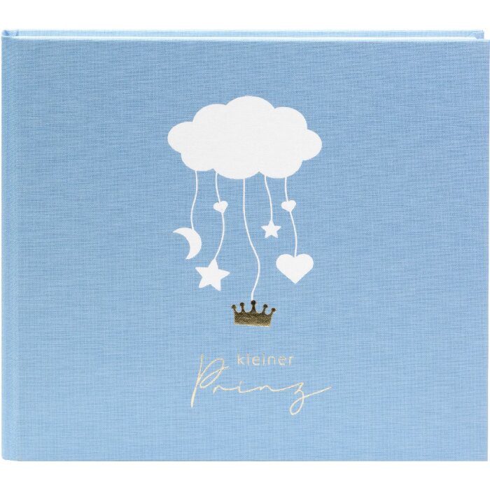 Quaderno per neonato Goldbuch Wolkenpoesie blu 24x22 cm