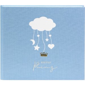 Quaderno per neonato Goldbuch Wolkenpoesie blu 24x22 cm