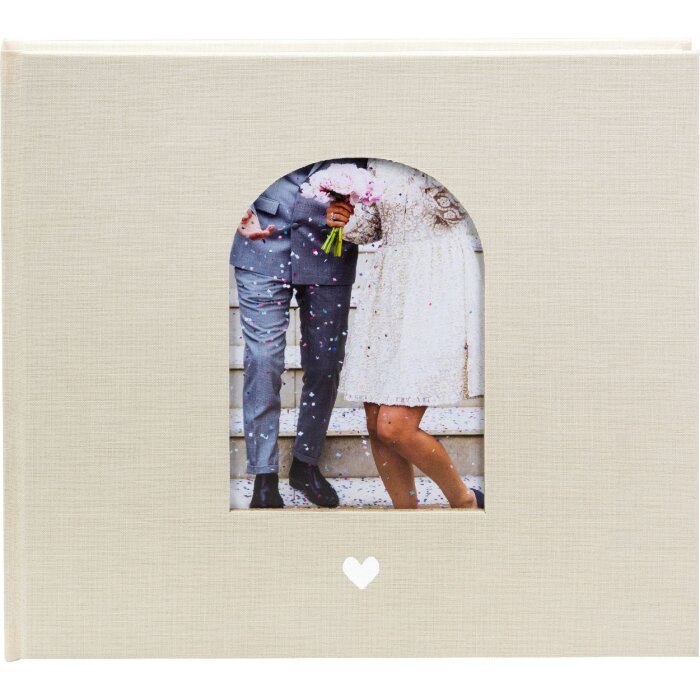 Libro degli ospiti Goldbuch Momento del cuore Beige 24x22 cm