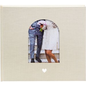 Libro degli ospiti Goldbuch Momento del cuore Beige 24x22 cm