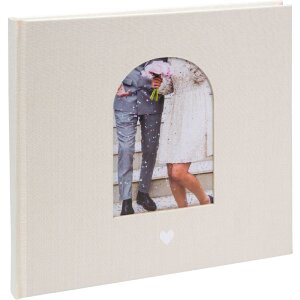 Libro degli ospiti Goldbuch Momento del cuore Beige 24x22 cm