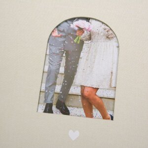 Libro degli ospiti Goldbuch Momento del cuore Beige 24x22 cm