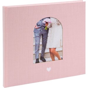 Libro degli ospiti Goldbuch Momento di cuore rosa 24x22 cm