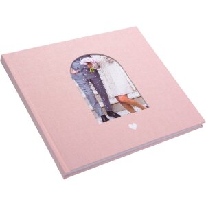 Libro degli ospiti Goldbuch Momento di cuore rosa 24x22 cm