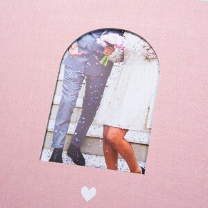 Libro degli ospiti Goldbuch Momento di cuore rosa 24x22 cm