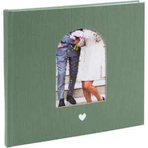 Album degli ospiti Herzensmoment Artischocke 24x22 cm, bianco, grande