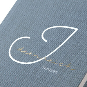 Goldbuch Notizbuch Ideenreich 15x22 cm Weiß Gold Leinenbindung mit Lesezeichen