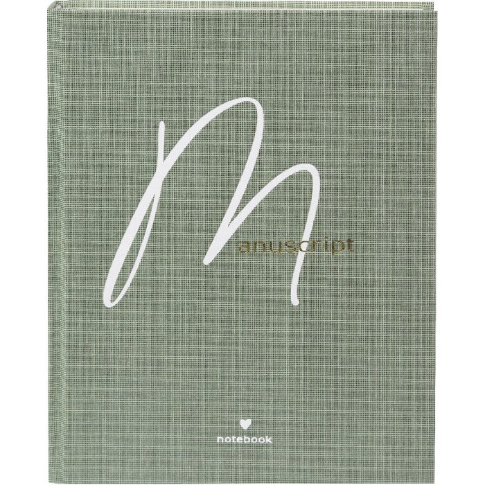 Goldbuch Notizbuch Manuscript 15x22 cm Weiß Gold Leinenbindung 200 Seiten