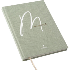 Goldbuch Notizbuch Manuscript 15x22 cm Weiß Gold Leinenbindung 200 Seiten