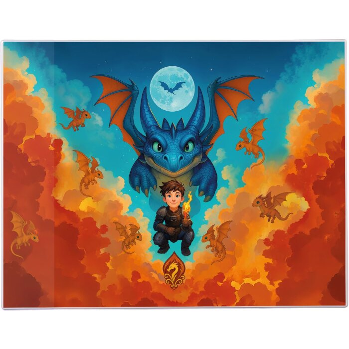 Goldbuch Schreibunterlage Drachenfreund 49x38 cm abwischbar für Kinder