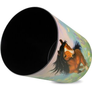 Goldbuch Papierkorb Wiesenglück 25 cm hellgrau/beige