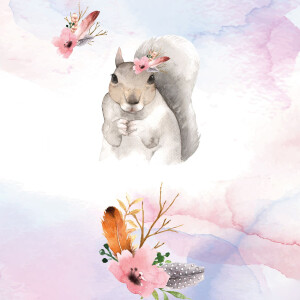 Tasca regalo Goldbuch con motivazione scoiattolo 35x11 cm con chiusura in feltro in cartoncino verniciato