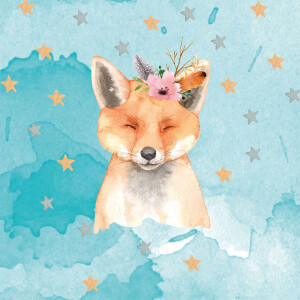 Tasca regalo Goldbuch Fuchs 35x11 cm, cartone lucido con cerniera in feltro