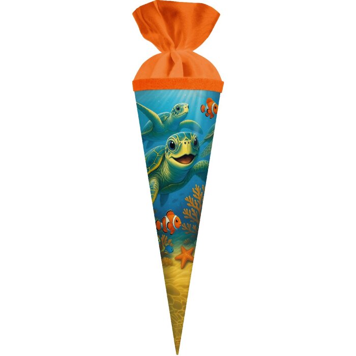 Tasca regalo Goldbuch Meeresfreunde 35x11 cm cartone lucido con chiusura in feltro