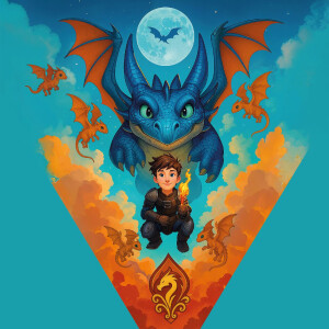 Goldbuch Geschwistertüte Drachenfreund 35x11 cm, Filzverschluss, Lackkarton